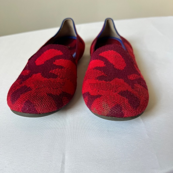 Rothy’s Kids The Loafer Slip On Flats Red Camo Size 4K Round Toe - Picture 3 of 9